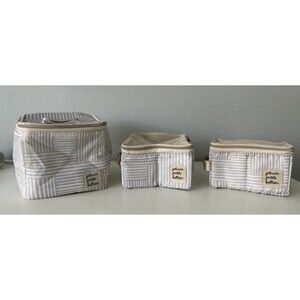 Petunia Pickle Bottom Checker Stitch Zippered Packing Cubes Lot of 3 Essentials